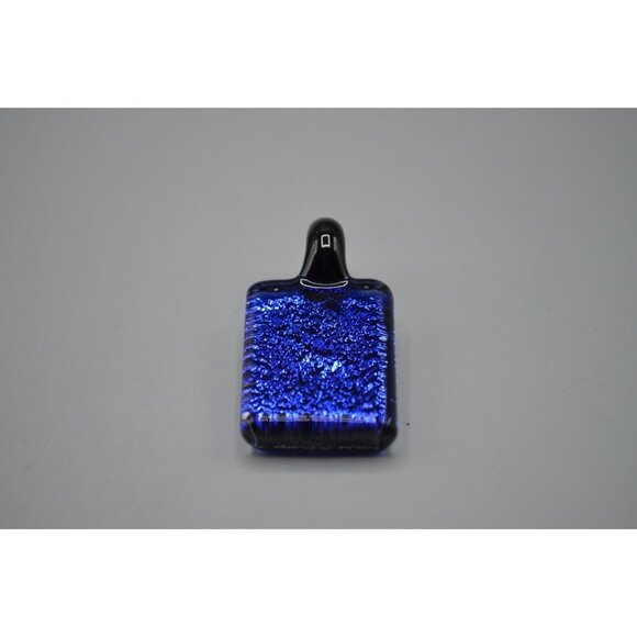 Cobalt Blue Glass Cuff Bracelets & Pendant Signed RWG Jewelry Set Ocean Sea - Picture 3 of 10